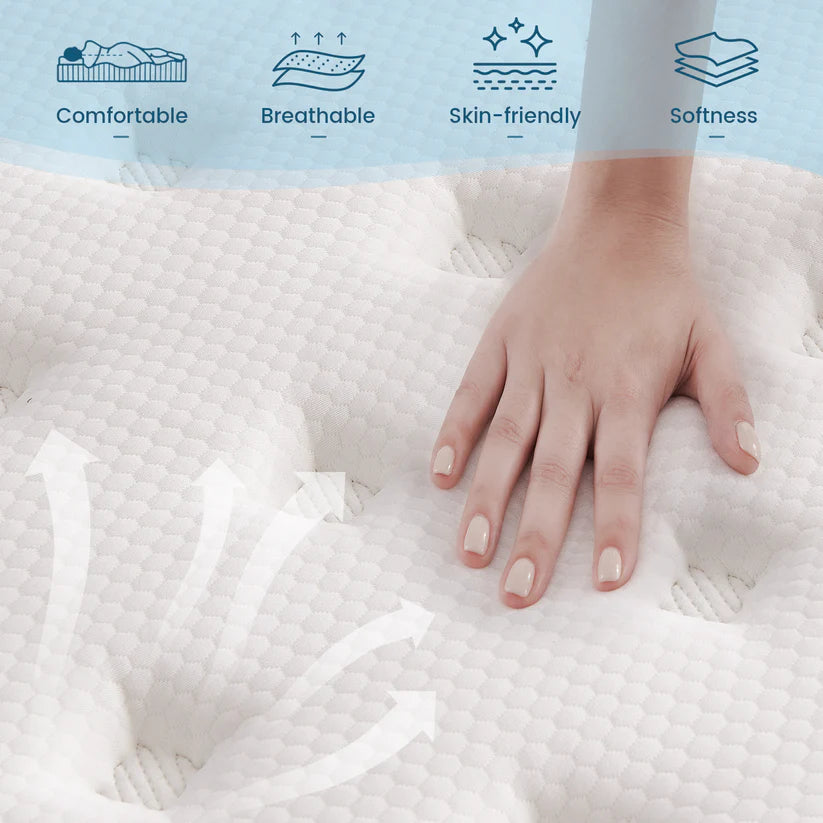 Full Mattresses, 14 Inch Memory Foam Hybrid Mattress in a Box with Pocket Springs for Motion Isolation Pressure Relief, 100 Nights Trial, CertiPUR-US