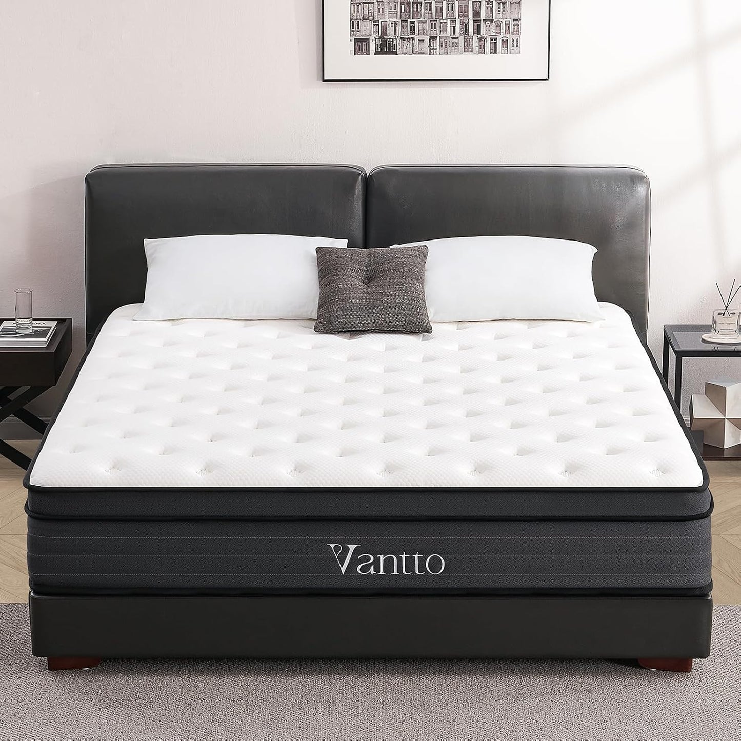 Full Mattresses, 14 Inch Memory Foam Hybrid Mattress in a Box with Pocket Springs for Motion Isolation Pressure Relief, 100 Nights Trial, CertiPUR-US