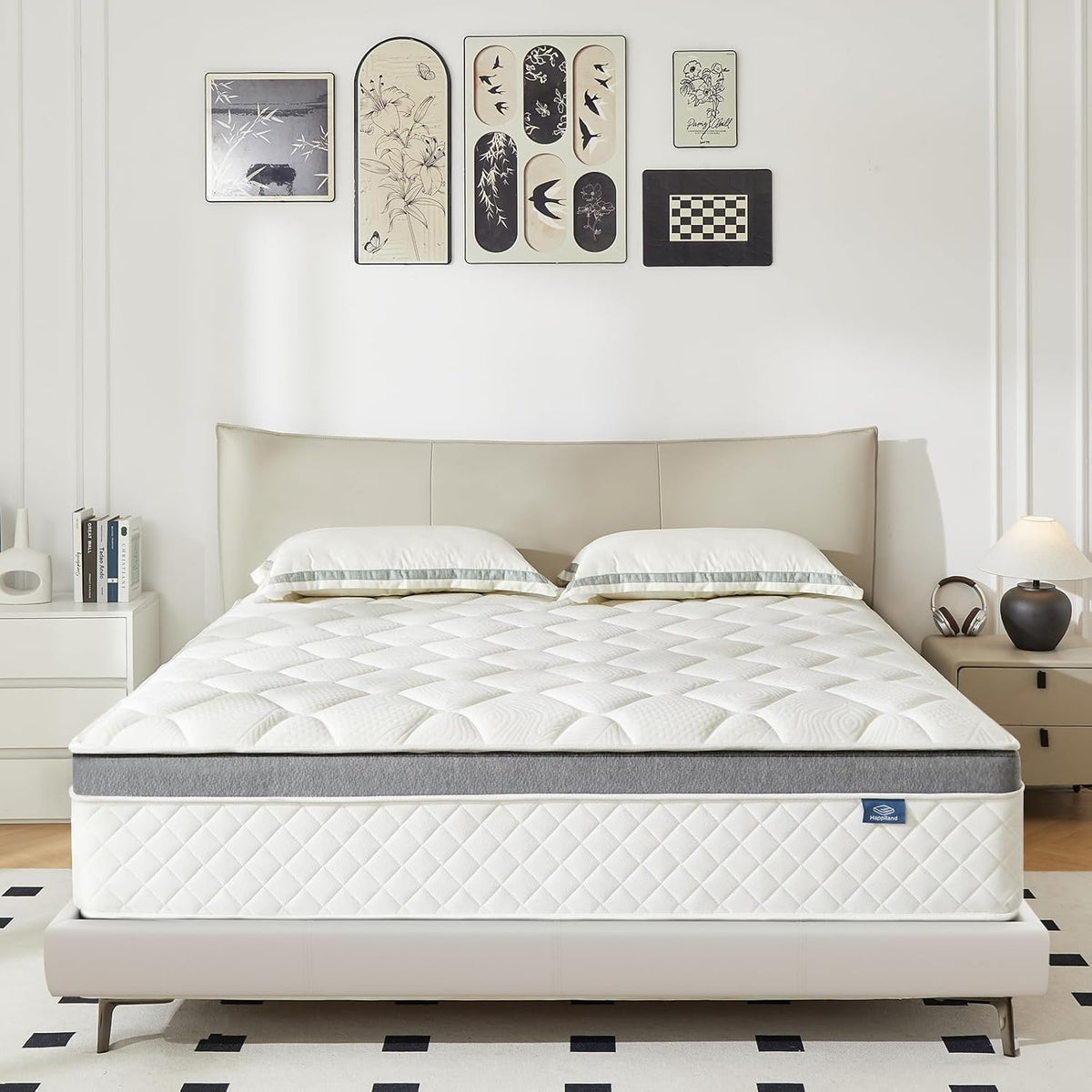 Happiland Full Size Mattress, 10 Inch Hybrid Memory Foam Mattress in a Box Double Mattress, Individually Pocket Springs, Pressure Relief, Breathable Comfort