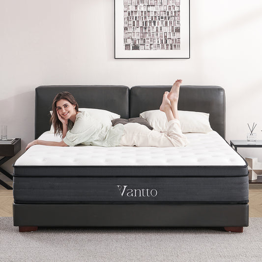 Vantto Twin Mattress, 10 Inch Mattress Twin Size, Memory Foam Mattress in a Box with Motion Isolation, Pressure Relief, CertiPUR-US