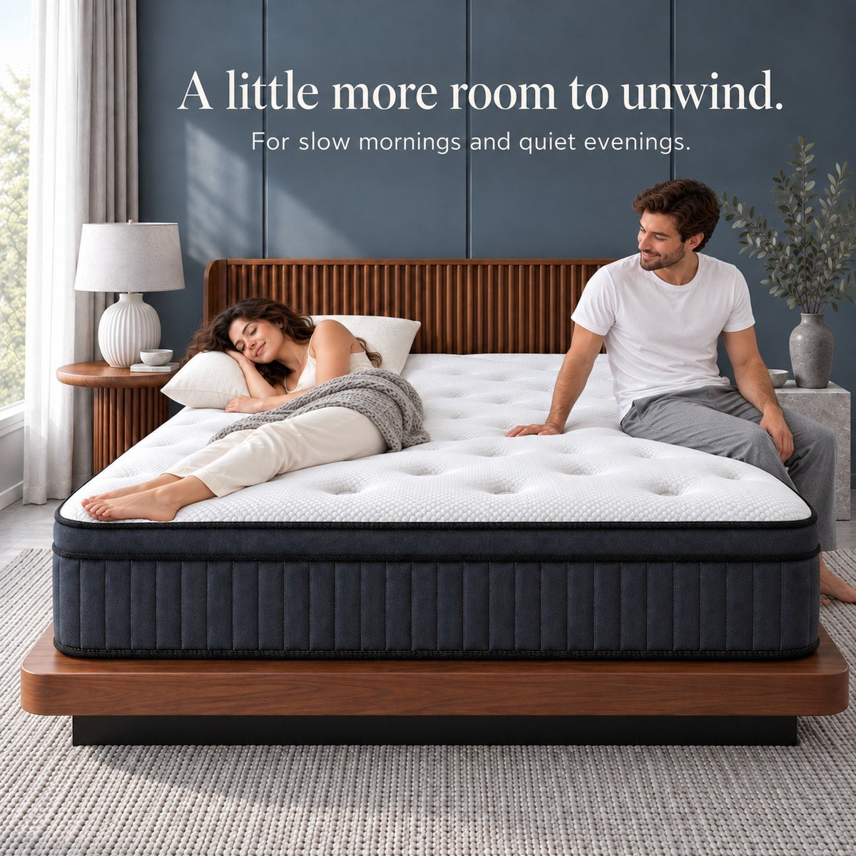 King Size Mattresses, 12 Inch Memory Foam Hybrid Mattress in a Box