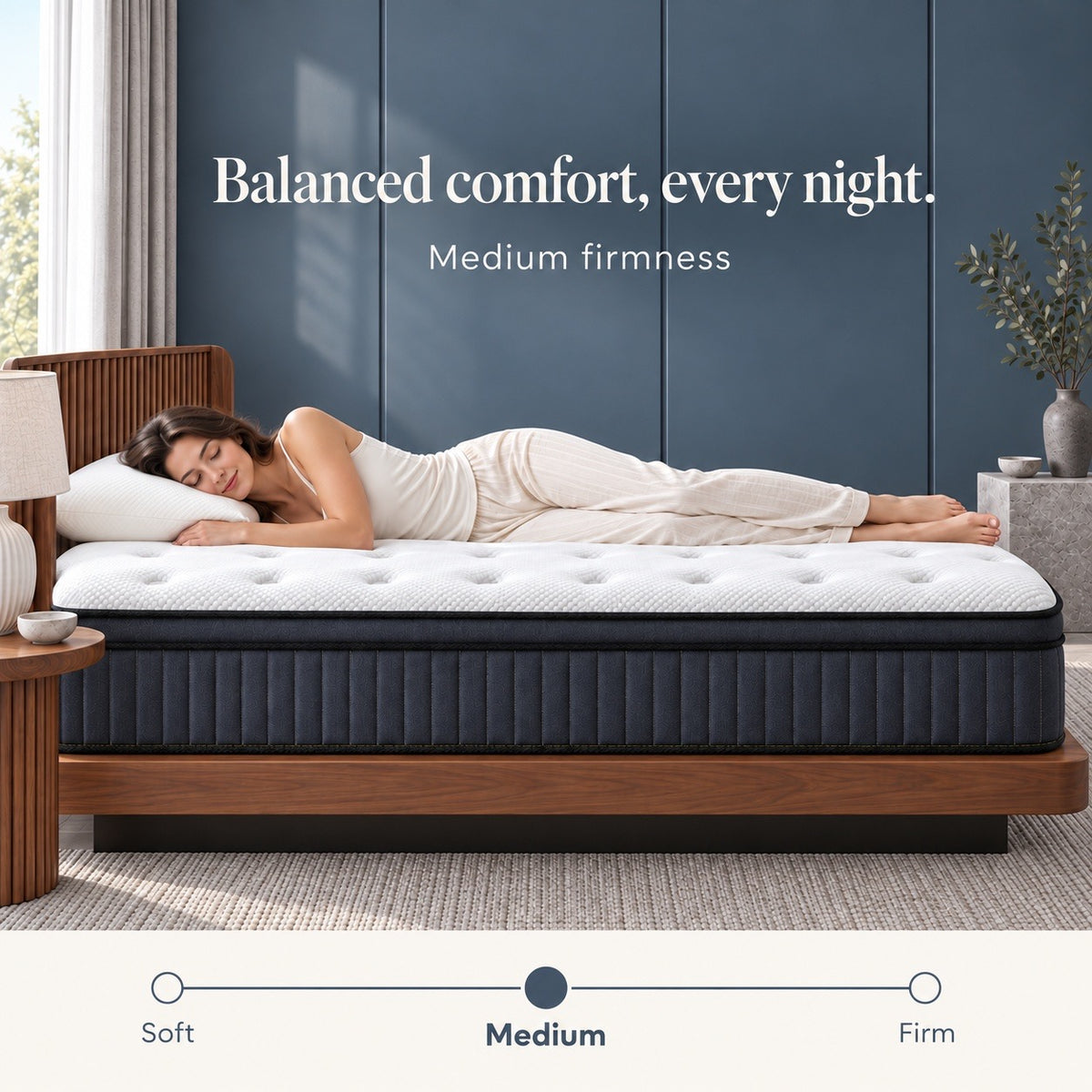 King Size Mattresses, 12 Inch Memory Foam Hybrid Mattress in a Box