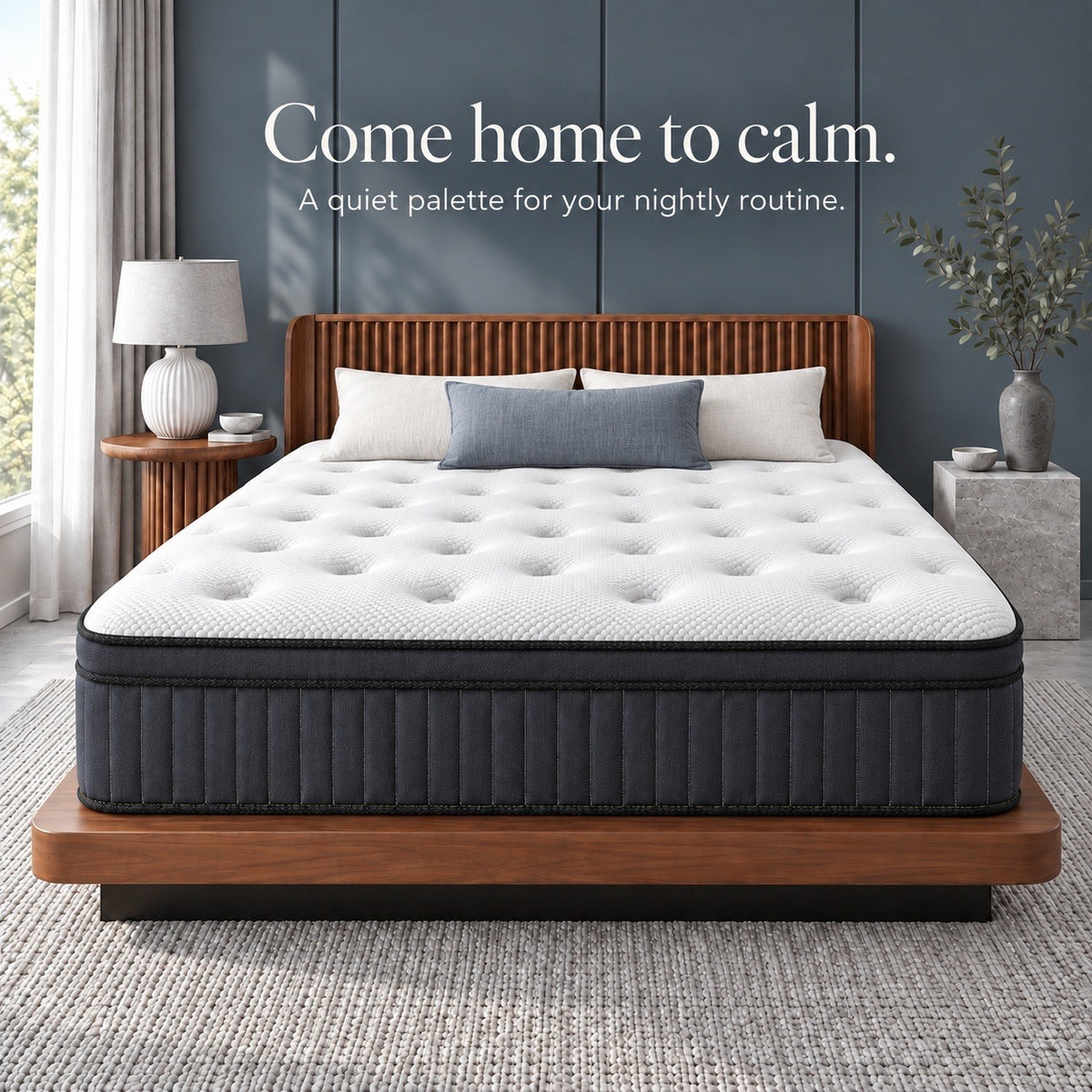 King Size Mattresses, 12 Inch Memory Foam Hybrid Mattress in a Box