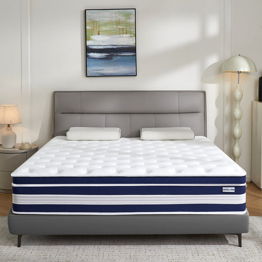 HYCEAN Twin Size Mattress, 10 Inch Hybrid Memory Foam Twin Mattress in a Box, Pressure Relief, Medium Firm, CertiPUR-US
