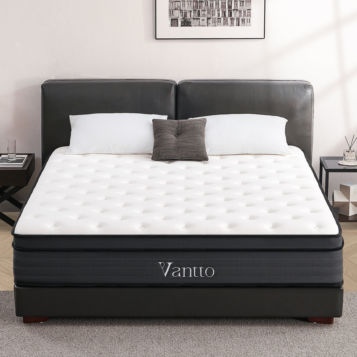 Queen Size Mattress, 12 Inch Queen Hybrid Memory Foam Mattress with Upgrade Pocket Springs, Pressure Relief, Breathable Comfort and Durable, CertiPUR-US Certified, Medium Firm