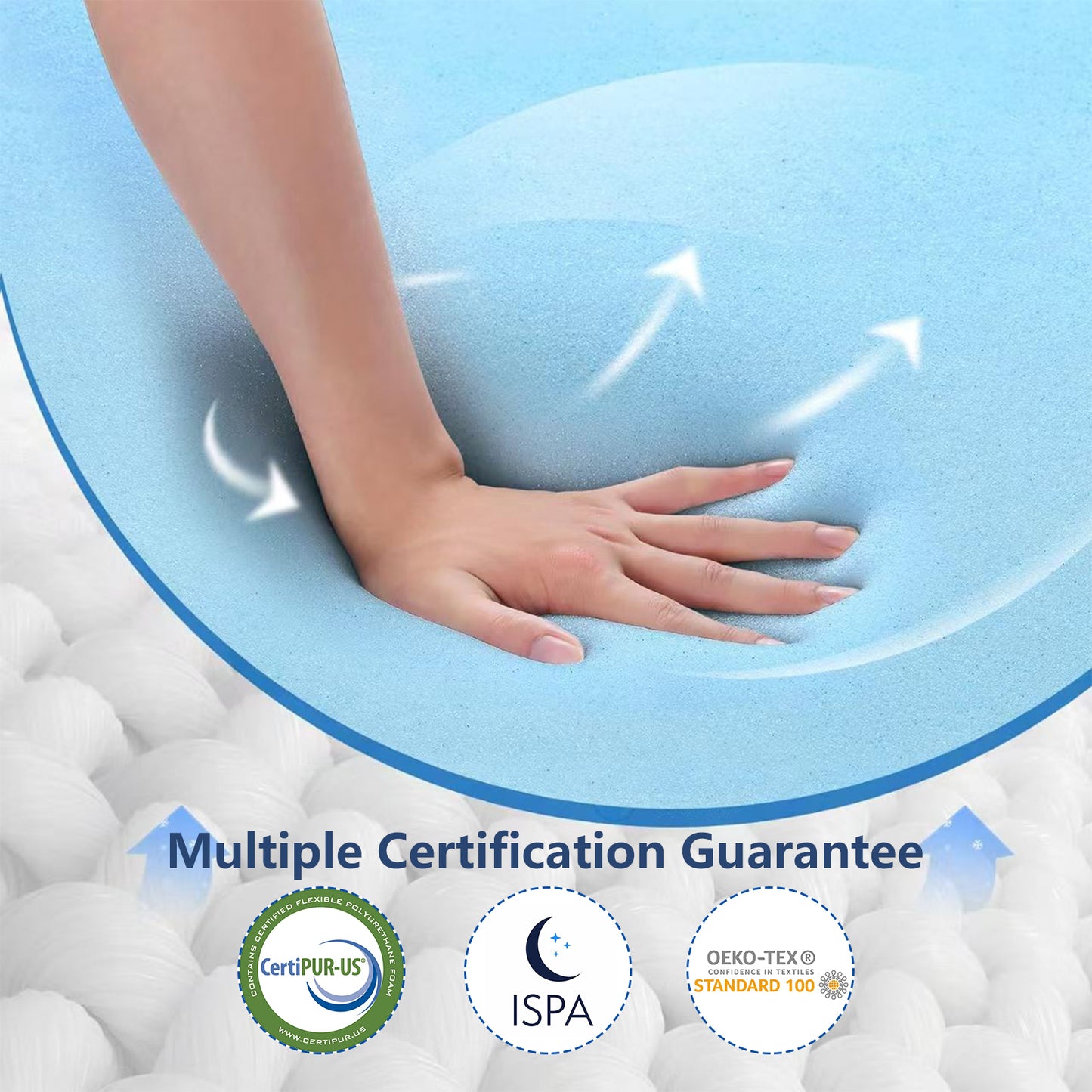 Twin Mattress, 10 Inch Memory Foam Hybrid Mattress, Individual Pocket Springs Mattress with Pressure Relief, Motion Isolation, CertiPUR-US, 100 Nights Trial